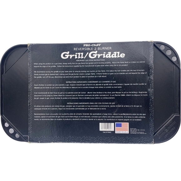 NORDIC WARE Cast Aluminum Reversible 2 Burner Grill Griddle New Gas Electric NEW - Picture 7 of 11